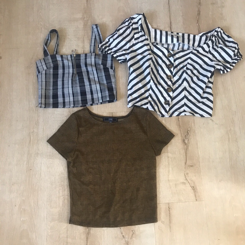 Cute patterned crop tops 90s style